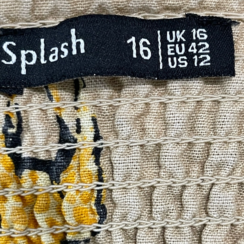 Tropical Print Beige Sundress - Picture 7 of 12